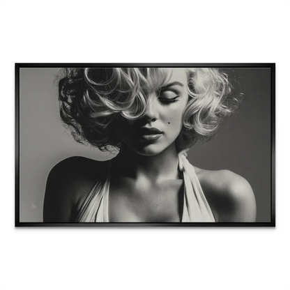 Iconic Marilyn Monroe wall decor in monochrome for living room