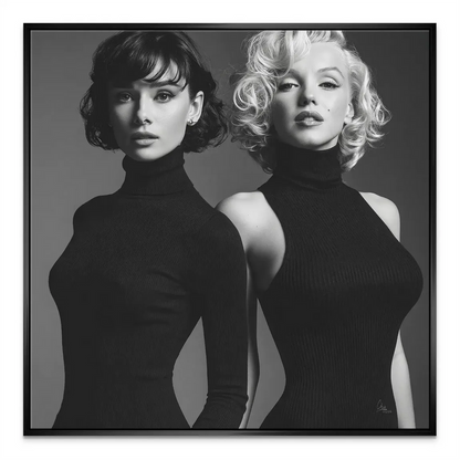 Classic beauty duo canvas print for office decor