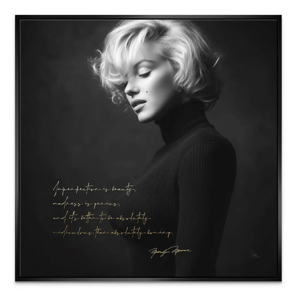 Vintage Marilyn Monroe canvas print for bedroom decor