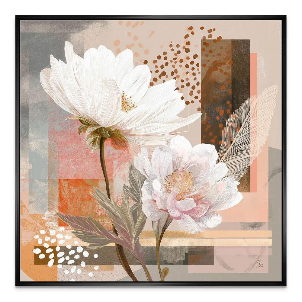 Canvas wall art ideal for living rooms and bedrooms in minimalist or Scandinavian decor.
