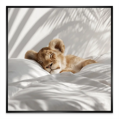 Gentle, nature-inspired lion cub artwork for a child’s room