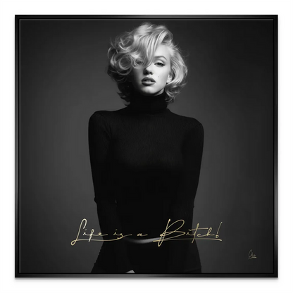 Modern attitude wall decor blending vintage glamour with bold typography