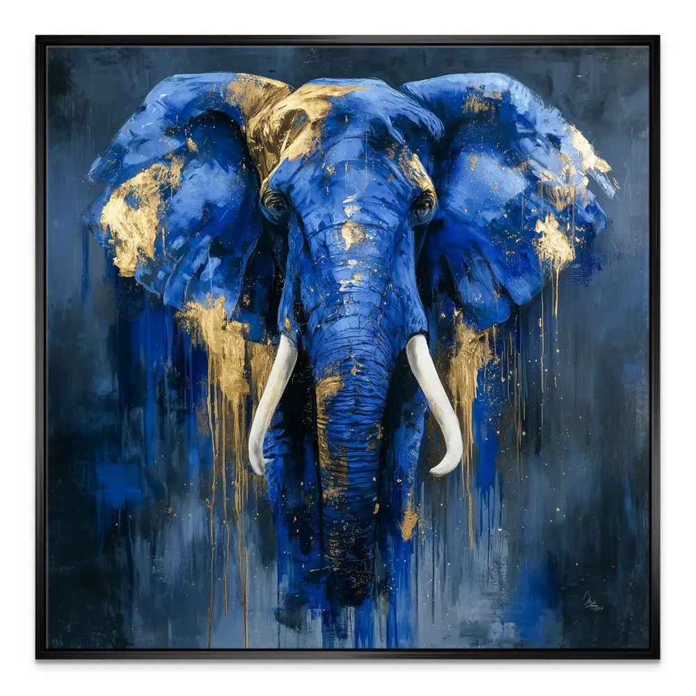 Statement elephant art on canvas suitable for living room wall