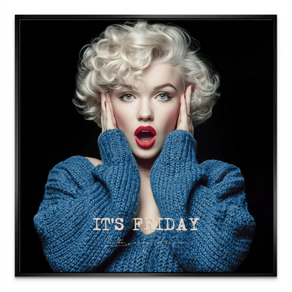Marilyn Monroe It's Friday Wall Art – Glam Pop Art Canvas Portrait - Image 5