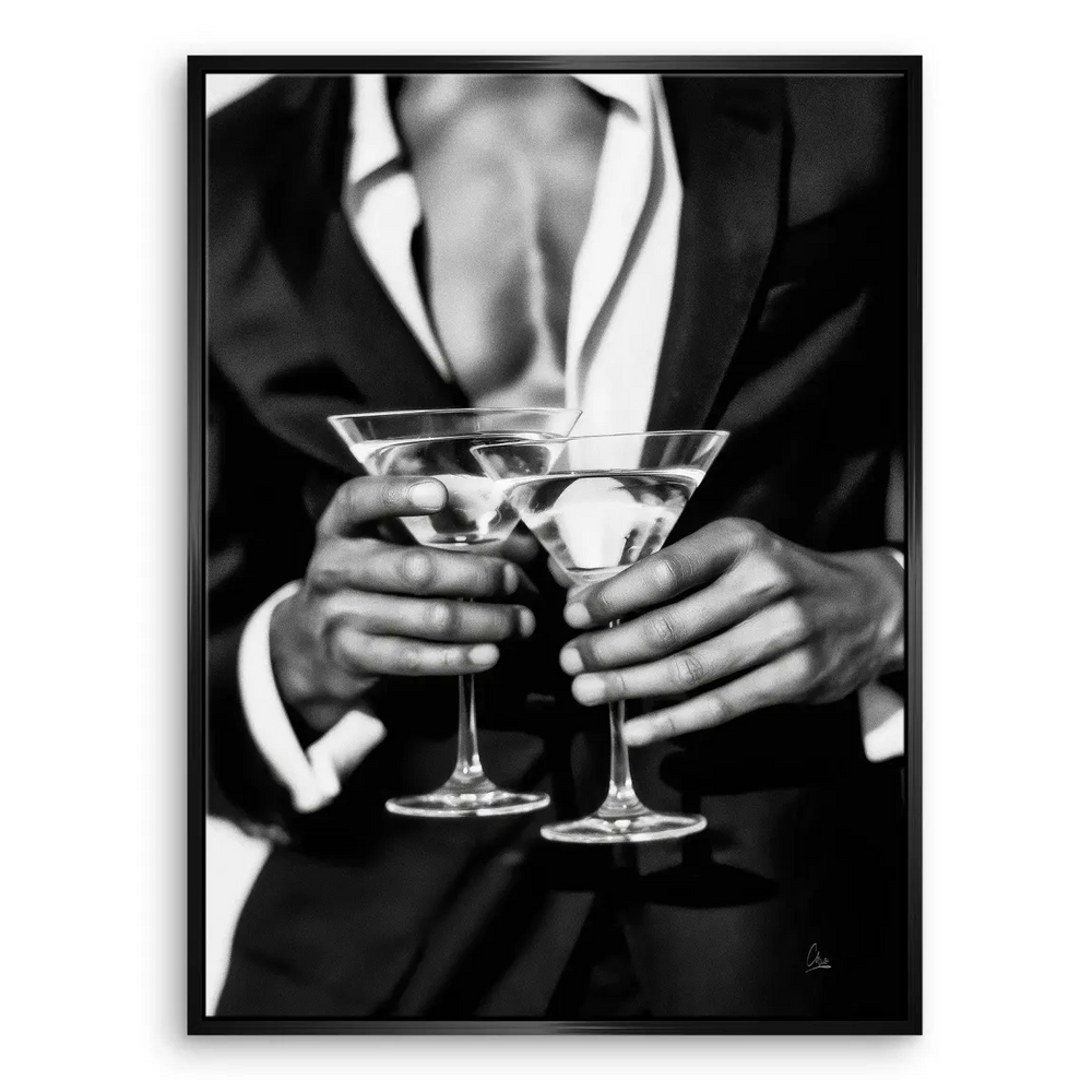 Living room wall art featuring a sophisticated gentleman
