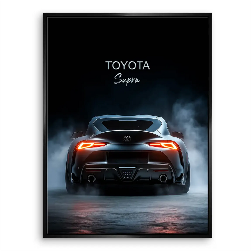 Contemporary Toyota Supra automotive art for minimalist interiors