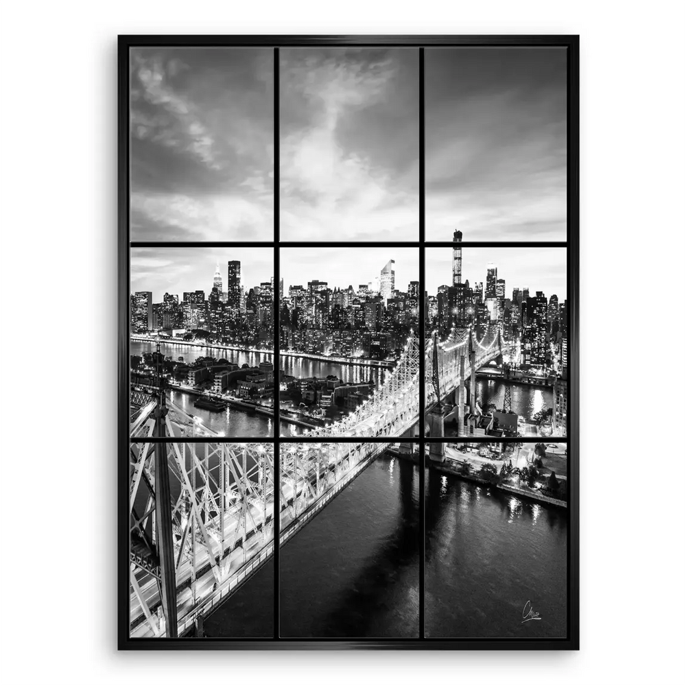 Elegant urban wall art suitable for living rooms or offices.