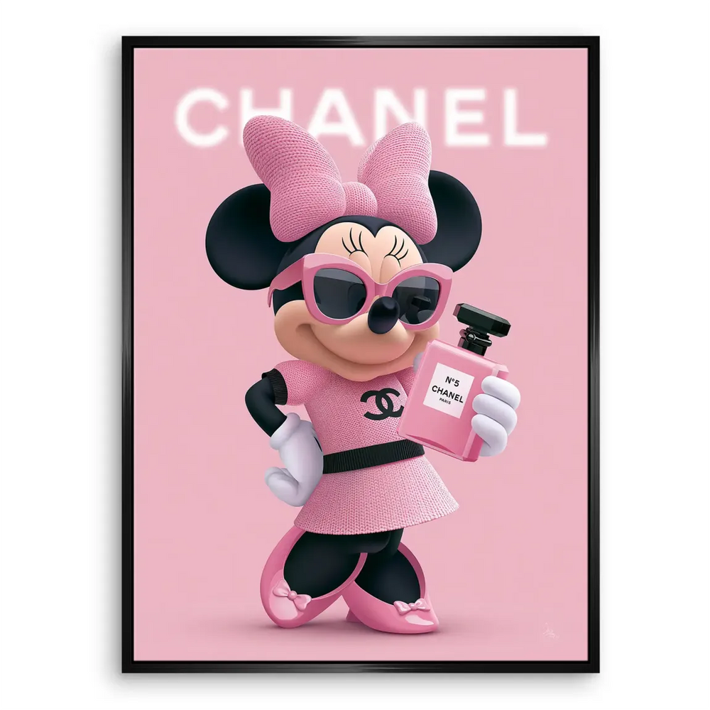Pop-art style artwork blending contemporary fashion with modern art aesthetics.