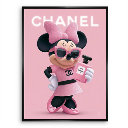 Pop-art style artwork blending contemporary fashion with modern art aesthetics.