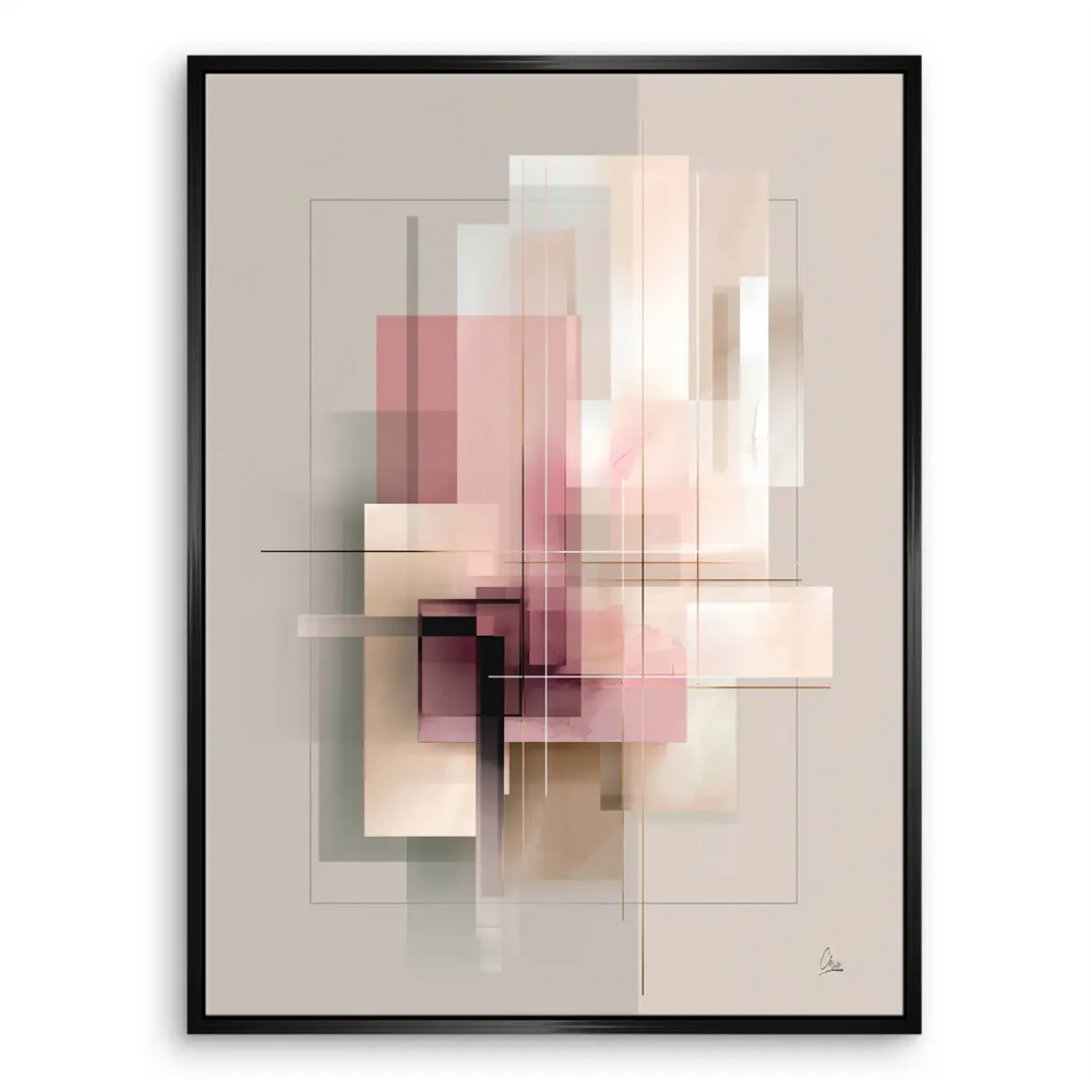 Minimalist geometric canvas art suitable for modern interiors
