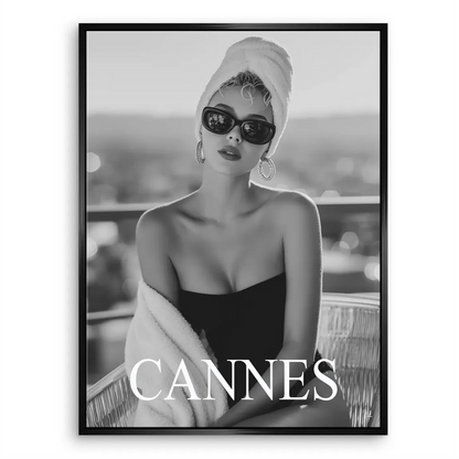 Luxurious fashion photography aesthetic on canvas