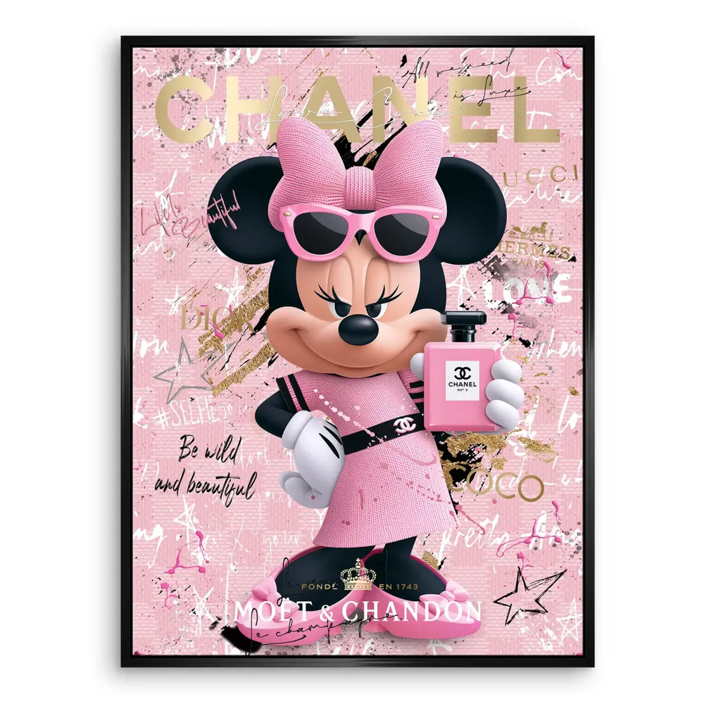 Minnie Mouse Rosé Coco Canvas Art – Glam Fashion Wall Decor - Image 6
