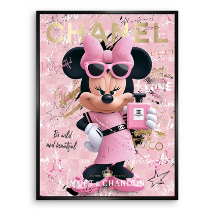 Minnie Mouse Rosé Coco Canvas Art – Glam Fashion Wall Decor - Image 6