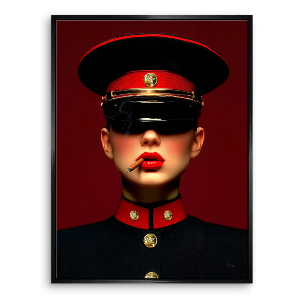 Russian Girl Canvas Art — Fashion Wall Art with Military Chic - Image 6