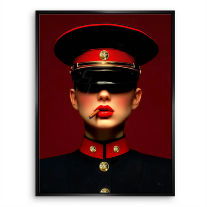 Russian Girl Canvas Art — Fashion Wall Art with Military Chic - Image 6