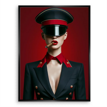 Minimalist industrial interior decor piece with assertive presence