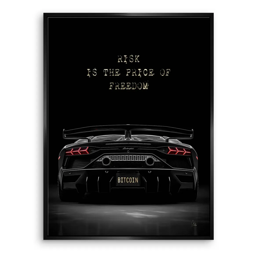 Lamborghini Bitcoin Canvas Wall Art – Luxury Car & Crypto Motivation - Image 7