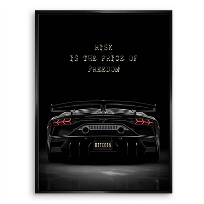 Lamborghini Bitcoin Canvas Wall Art – Luxury Car & Crypto Motivation - Image 7