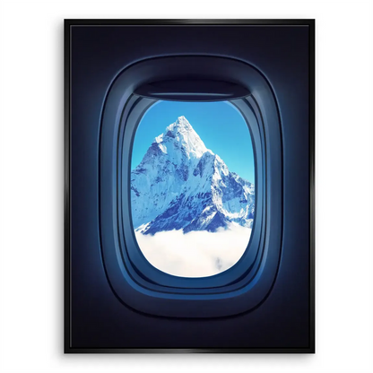 Adventure-themed canvas wall art with Everest peak