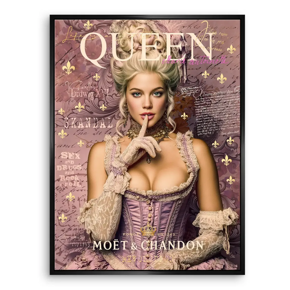 Marie Antoinette Rebel Art Canvas — Rococo Meets Modern Wall Art - Image 6