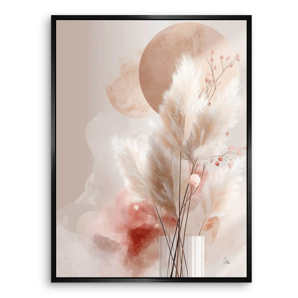 Abstract botanical print from the Amber Fields series