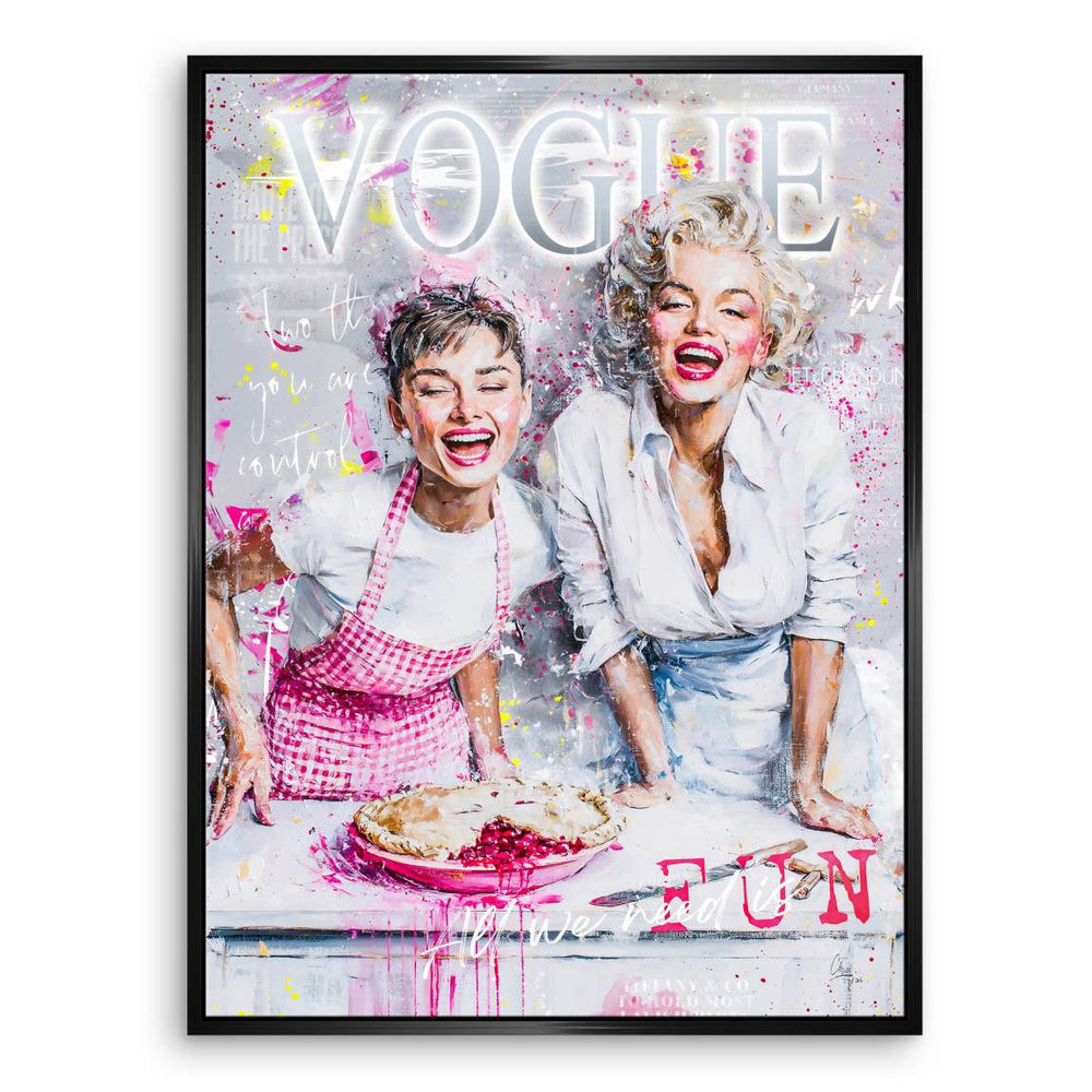 Audrey Marilyn Vogue Canvas Wall Art – Playful Pop Art Glam - Image 6