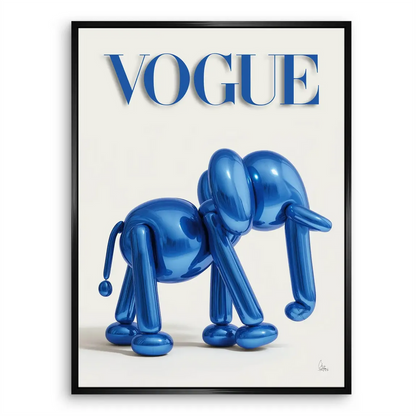 Contemporary wall decor for living room: blue elephant artwork