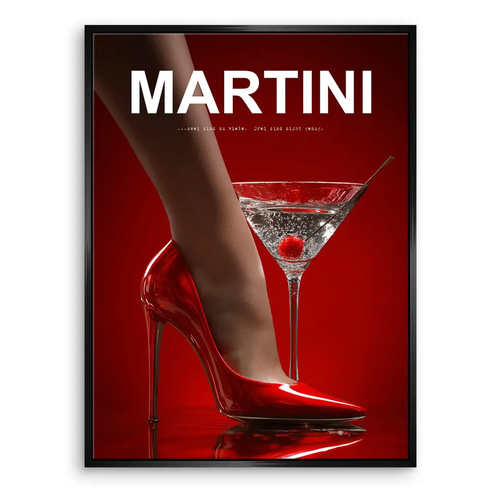 Martini Red Desire Canvas Print - Glamorous Fashion Wall Art - Image 6