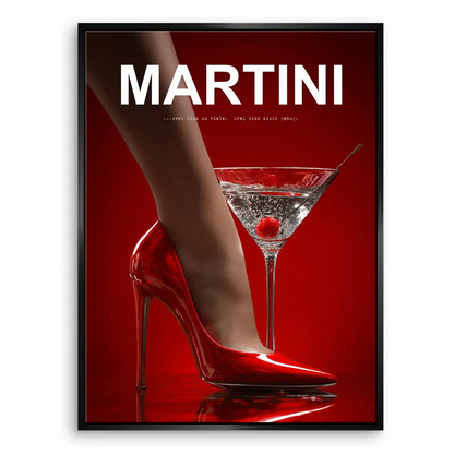 Martini Red Desire Canvas Print - Glamorous Fashion Wall Art - Image 6