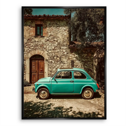 Nostalgic European countryside vibe ideal for Mediterranean or travel-themed decor.