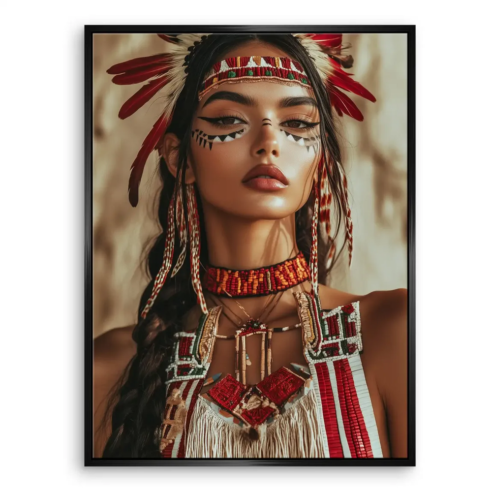 Powerful yet serene portrait for rustic or eclectic decor