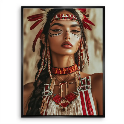 Powerful yet serene portrait for rustic or eclectic decor