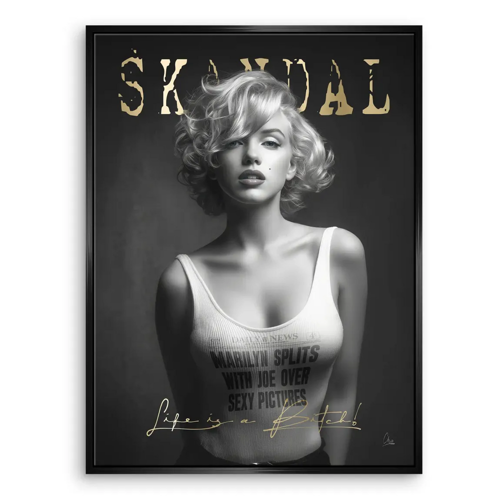 Ribbed tank top worn by Marilyn in the monochrome canvas artwork.