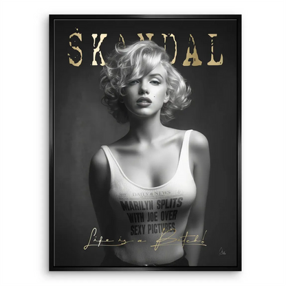 Ribbed tank top worn by Marilyn in the monochrome canvas artwork.