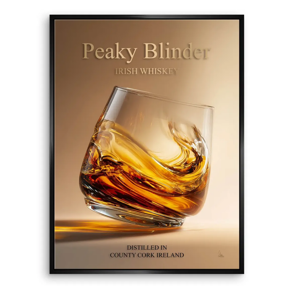 Industrial chic study wall art with whiskey theme