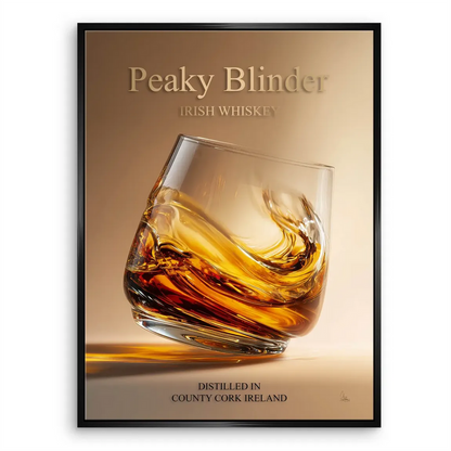 Industrial chic study wall art with whiskey theme