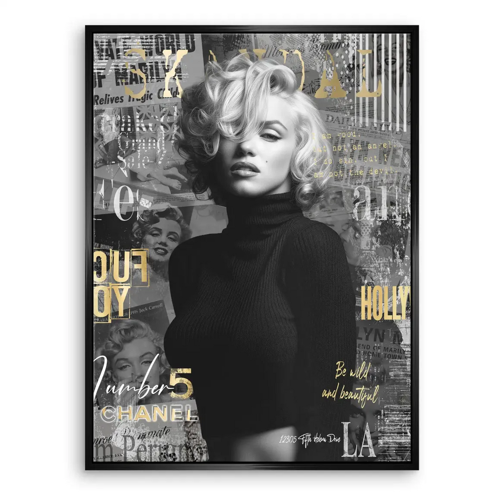 Pop art inspired Marilyn Monroe canvas print for living room