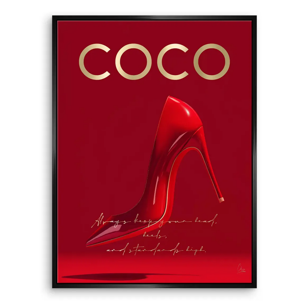 Empowering chic decor suitable for a bedroom, dressing room, or office