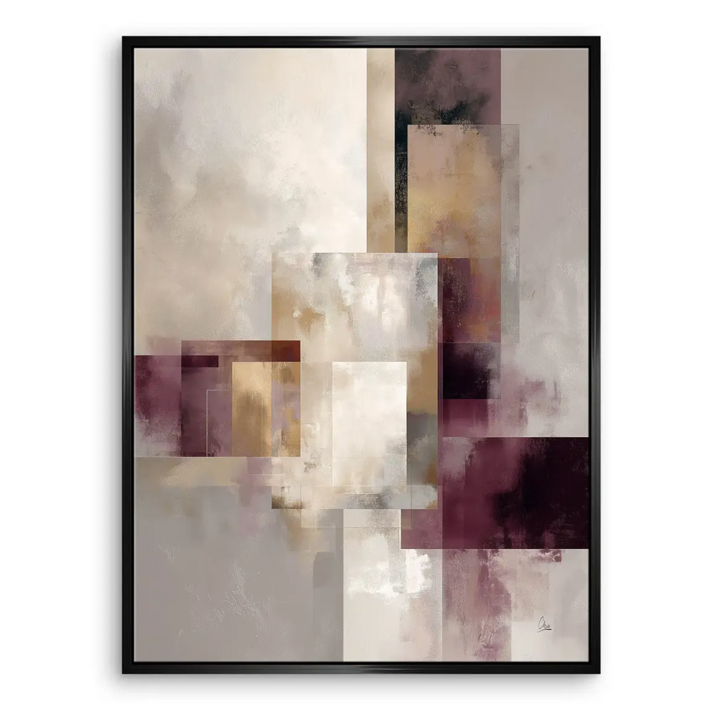 Ready-to-hang canvas wall art in minimalist, transitional style