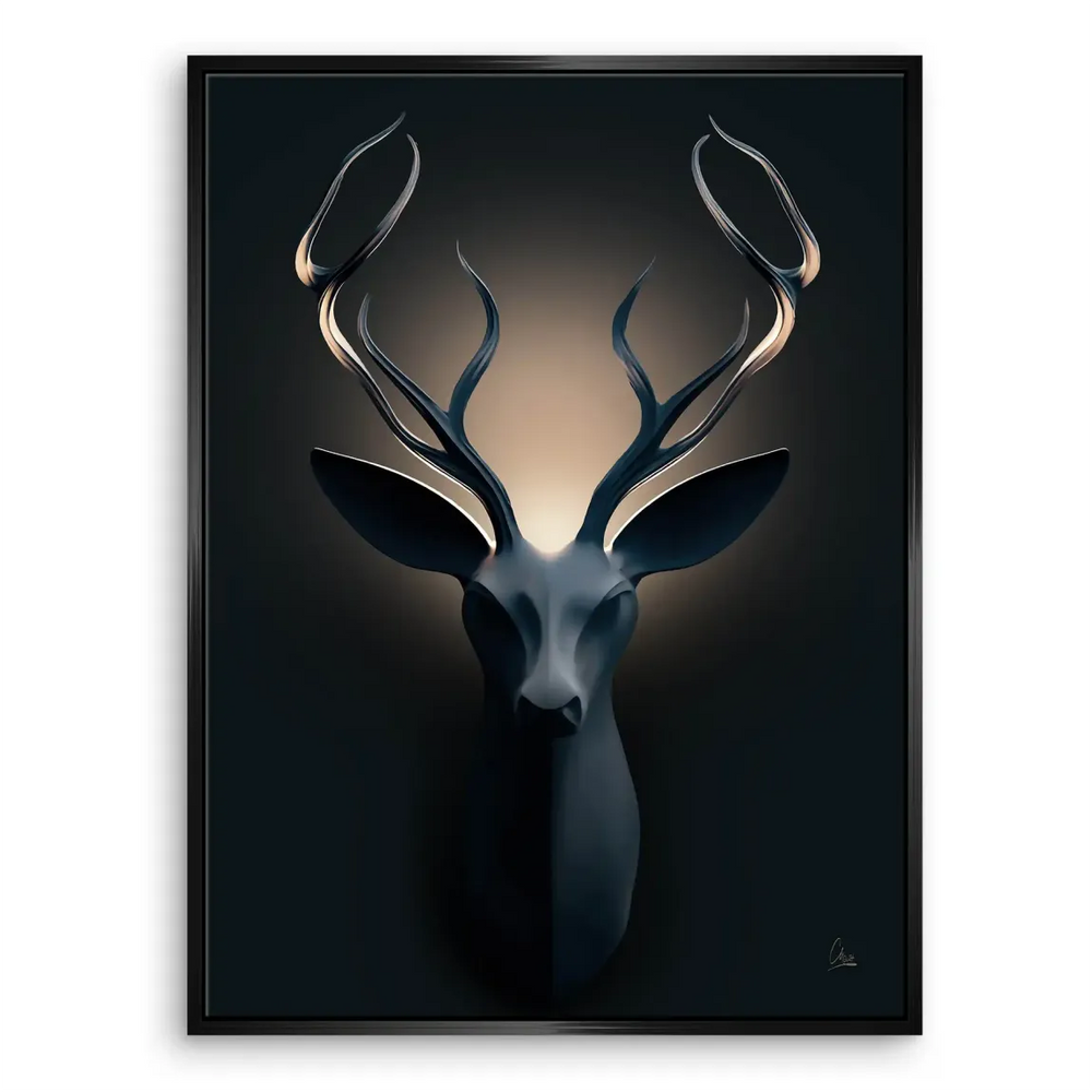 Industrial style deer canvas for living room decor