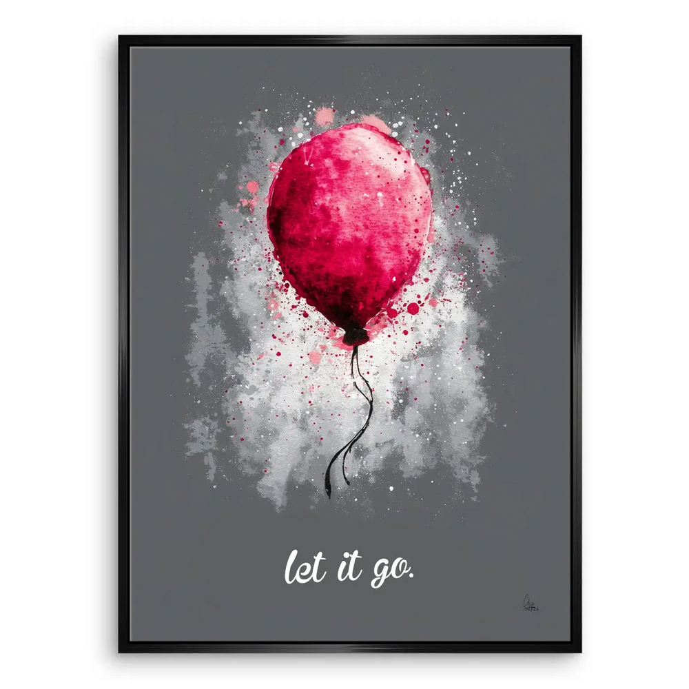 Minimalist contemporary wall art with bold red focal point