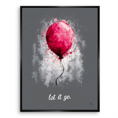 Minimalist contemporary wall art with bold red focal point