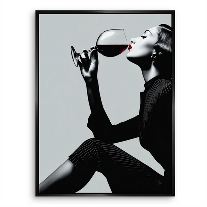 Vintage-inspired canvas print blending classic fashion with contemporary design.