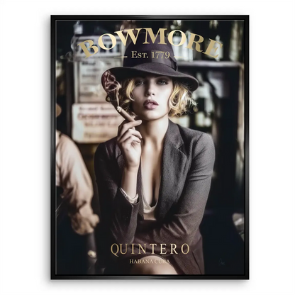 Whisky Noir Canvas Art – Vintage Glamour Portrait for Home Bar - Image 6
