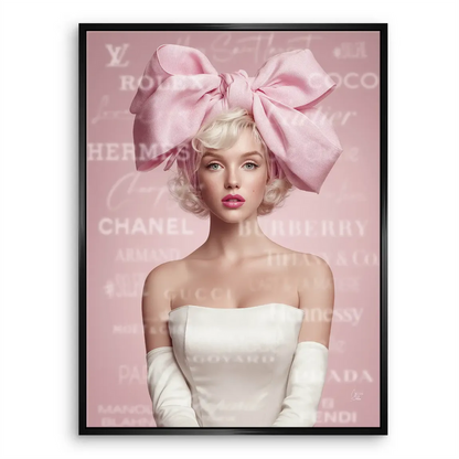 Pink palette canvas portrait ideal for feminine interiors