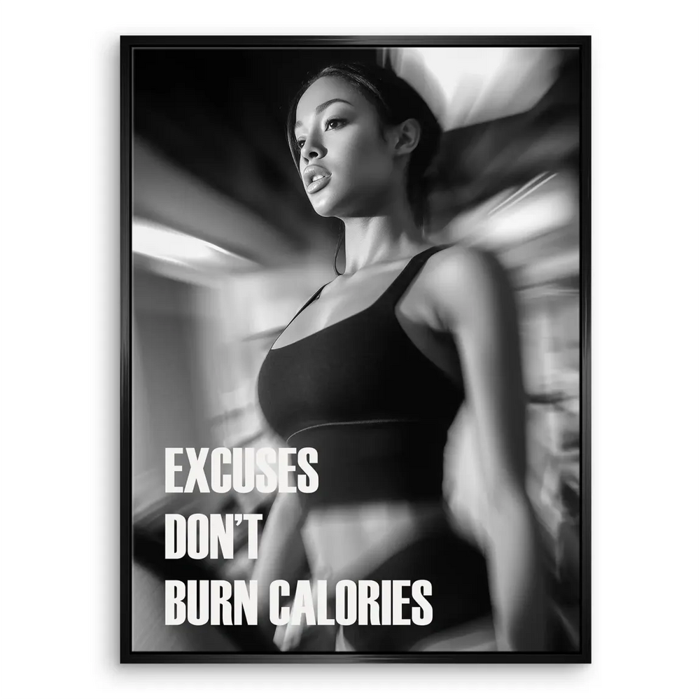 Athletic figure mid-movement against a blurred background on a canvas print