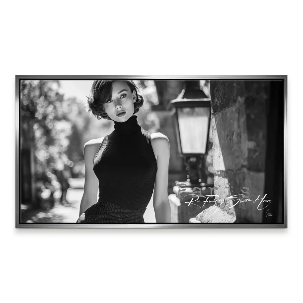 Sophisticated grayscale wall decor featuring Parisian chic