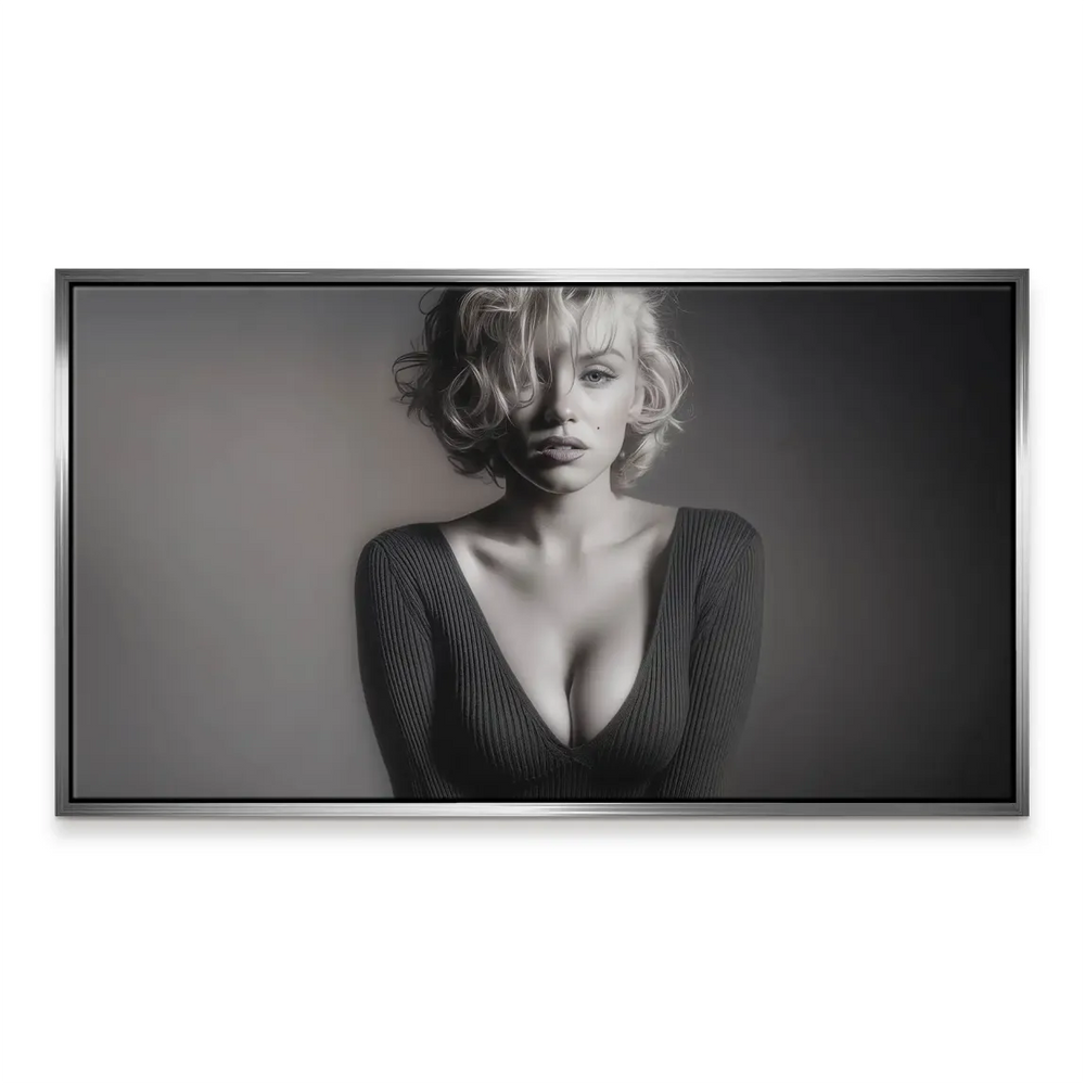 Timeless celebrity-inspired portrait suitable for bedrooms and lounges.