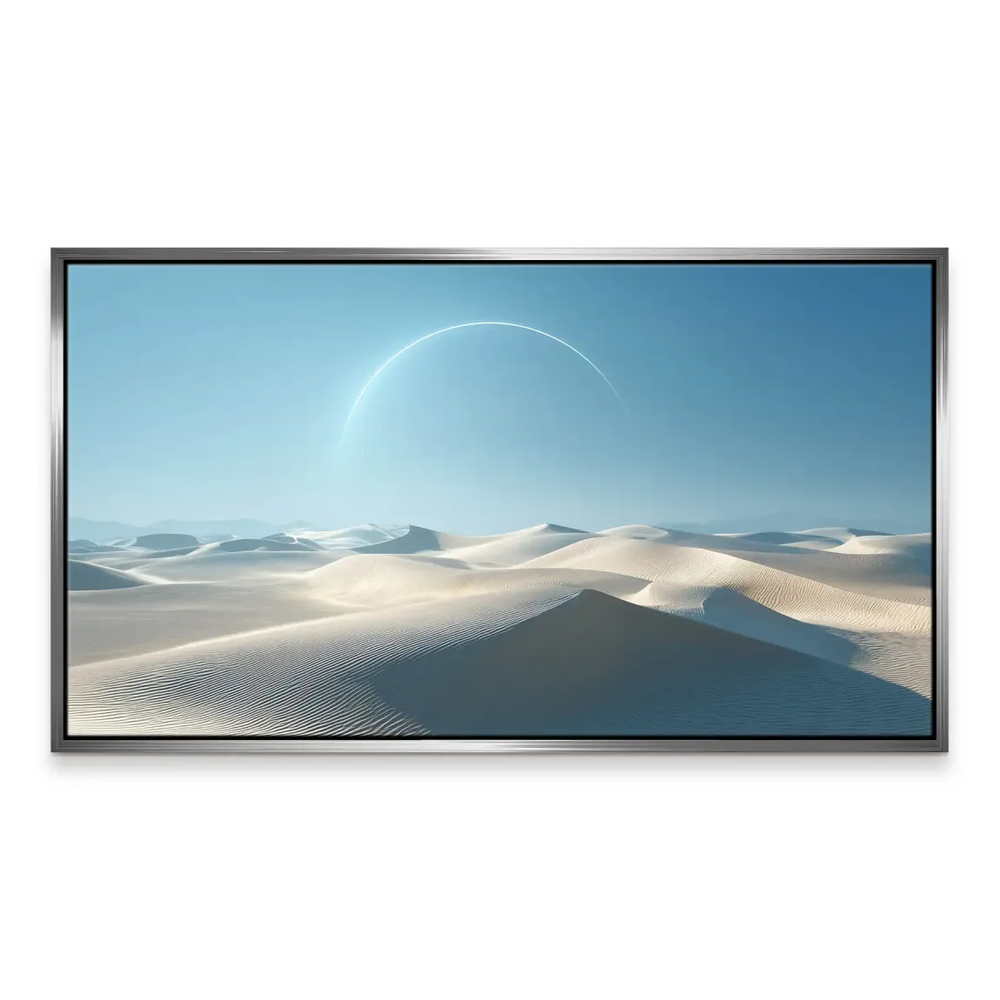 White Desert Canvas Print - Futuristic Desert Wall Art in Cool Tones - Image 6