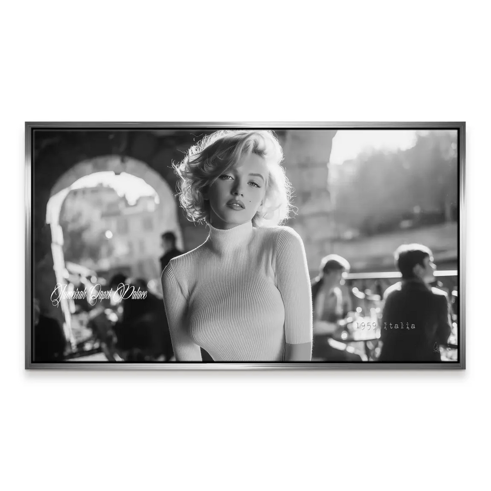 1959 Italy city scene Marilyn Monroe canvas art